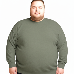 Erkek Büyük Beden Oversize 3 İplik Uzun Kollu Sweatshirt