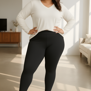 Kadın Büyük Beden Çelik İnterlok Kumaş Toparlayıcı Tayt