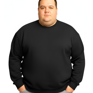 Erkek Büyük Beden Oversize 3 İplik Uzun Kollu Sweatshirt